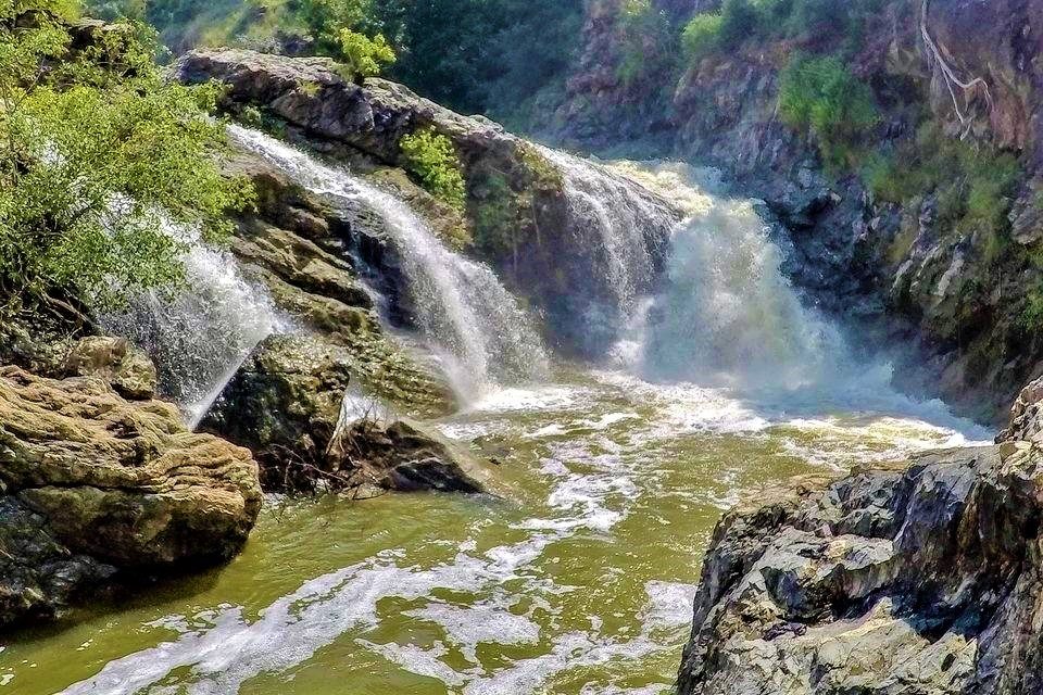 Ganalu Falls on the Shimsha river, Karnataka